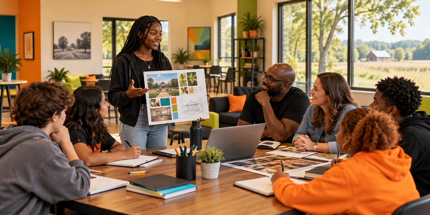 Teen career mentoring and youth opportunity concept